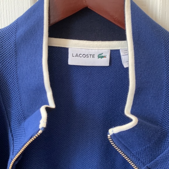 Lacoste Zippered Sweater/Jacket stand up collar Navy blue Men’s size XXL (FR 8) - Picture 13 of 14